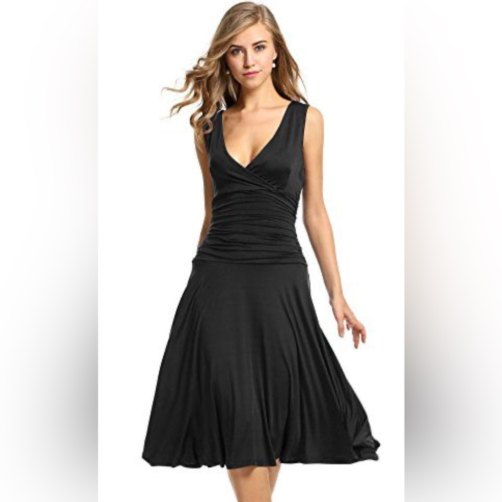 BCX Black V-Neck Maxi Dress